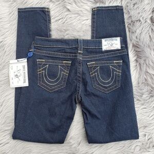 NWT True Religion Body Rinse Skinny Jeans Blue 28